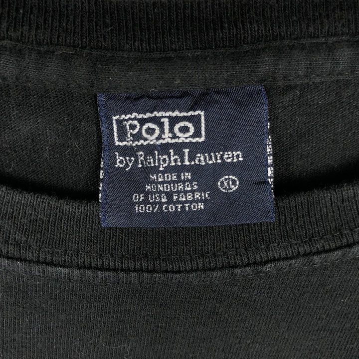 Ralph Lauren POLO by Ralph Lauren long-sleeved T-shirt, men's size XL cotton black type Vintage Second Hand