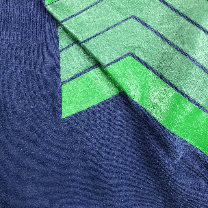 80s-90'S Collegiate Pacific Long-Sleeve T-Shirt, Made in USA, Men's Size M (Equivalent), Vintage cotton navy blue type Vintage Second Hand