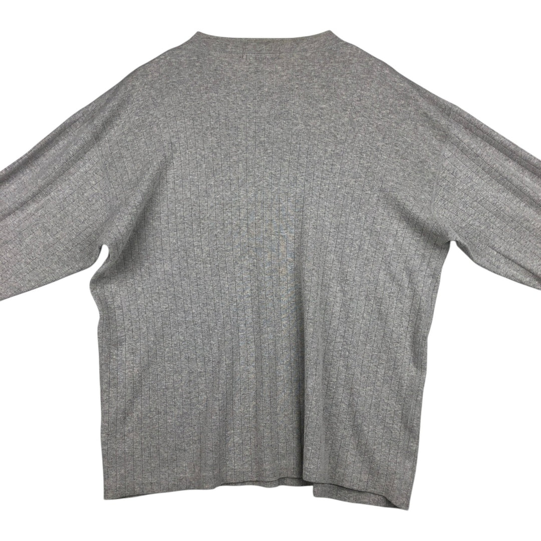 Ralph Lauren POLO by Ralph Lauren Long-Sleeve T-Shirt, Men's Size L (equivalent), Henley Neck cotton gray type Vintage Second Hand