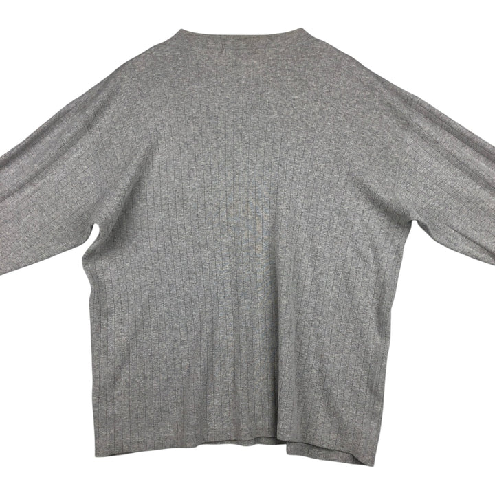 Ralph Lauren POLO by Ralph Lauren Long-Sleeve T-Shirt, Men's Size L (equivalent), Henley Neck cotton gray type Vintage Second Hand