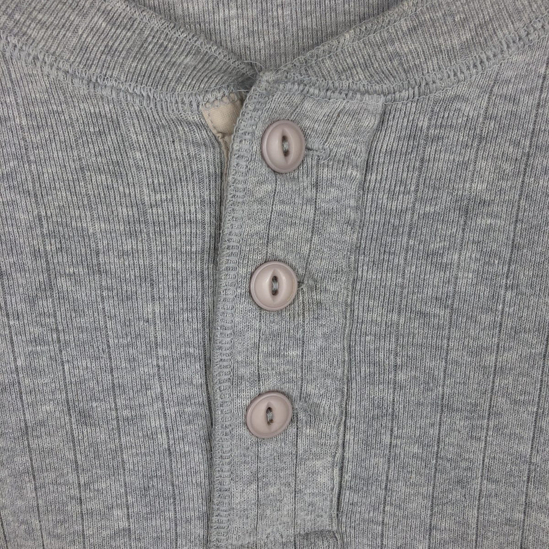 Ralph Lauren POLO by Ralph Lauren Long-Sleeve T-Shirt, Men's Size L (equivalent), Henley Neck cotton gray type Vintage Second Hand