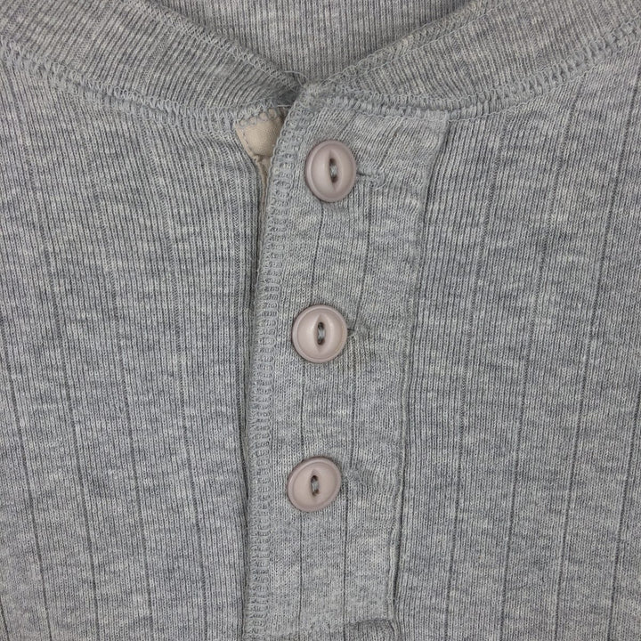 Ralph Lauren POLO by Ralph Lauren Long-Sleeve T-Shirt, Men's Size L (equivalent), Henley Neck cotton gray type Vintage Second Hand