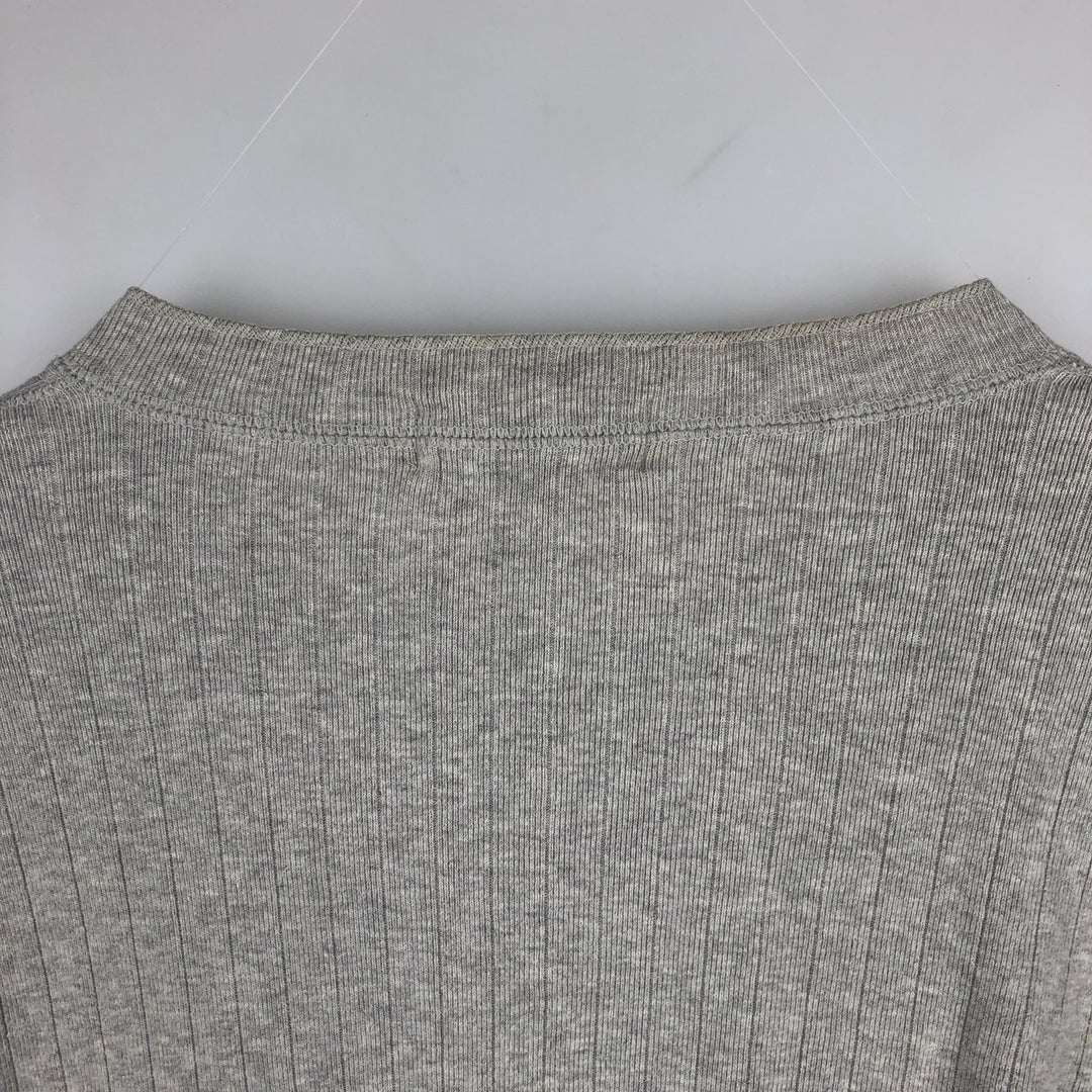 Ralph Lauren POLO by Ralph Lauren Long-Sleeve T-Shirt, Men's Size L (equivalent), Henley Neck cotton gray type Vintage Second Hand