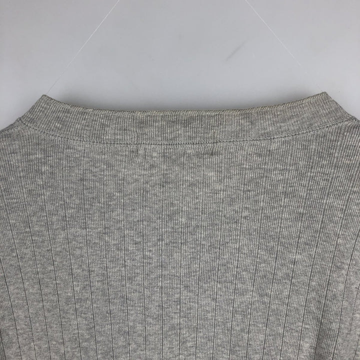 Ralph Lauren POLO by Ralph Lauren Long-Sleeve T-Shirt, Men's Size L (equivalent), Henley Neck cotton gray type Vintage Second Hand