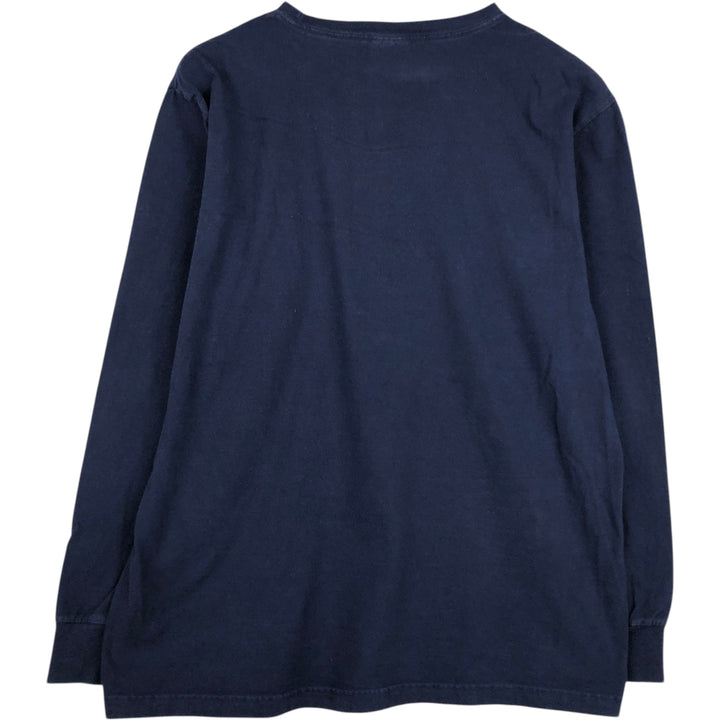 Ralph Lauren POLO by Ralph Lauren long-sleeved T-shirt, men's size M cotton navy blue type Vintage Second Hand