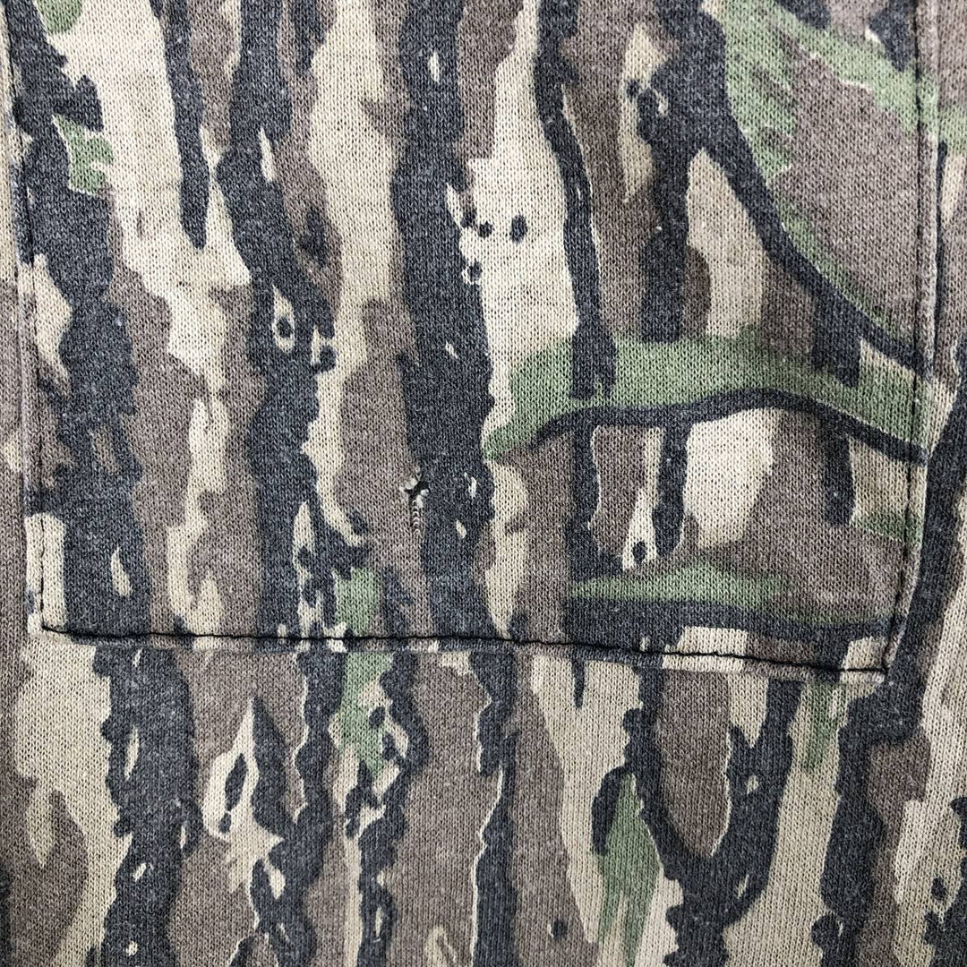 80s-90'S Camouflage Pattern Real Tree Camo Long-Sleeve T-Shirt, Made in USA, Men's XXL Equivalent, Vintage cotton Khaki type Vintage Second Hand