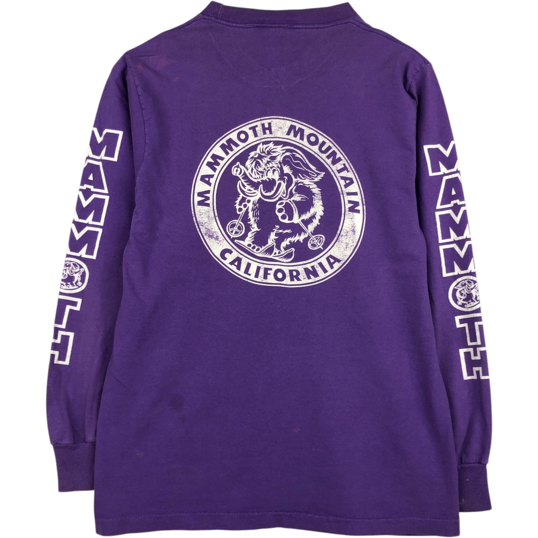 90'S Anvil Long Sleeve T-Shirt, Made in USA, Men's L Size, Vintage cotton purple type Vintage Second Hand