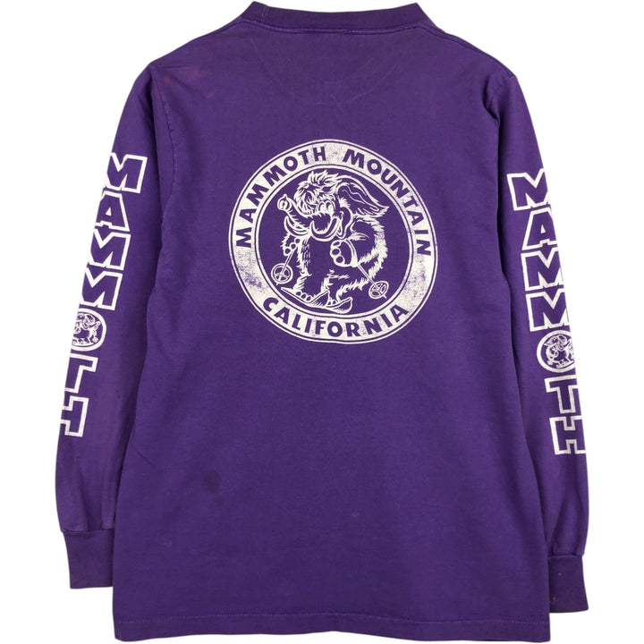 90'S Anvil Long Sleeve T-Shirt, Made in USA, Men's L Size, Vintage cotton purple type Vintage Second Hand