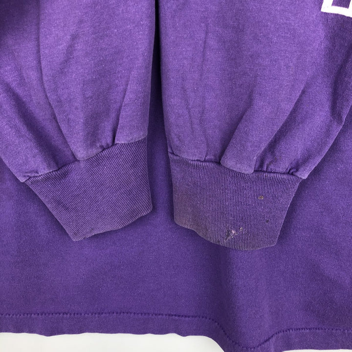 90'S Anvil Long Sleeve T-Shirt, Made in USA, Men's L Size, Vintage cotton purple type Vintage Second Hand