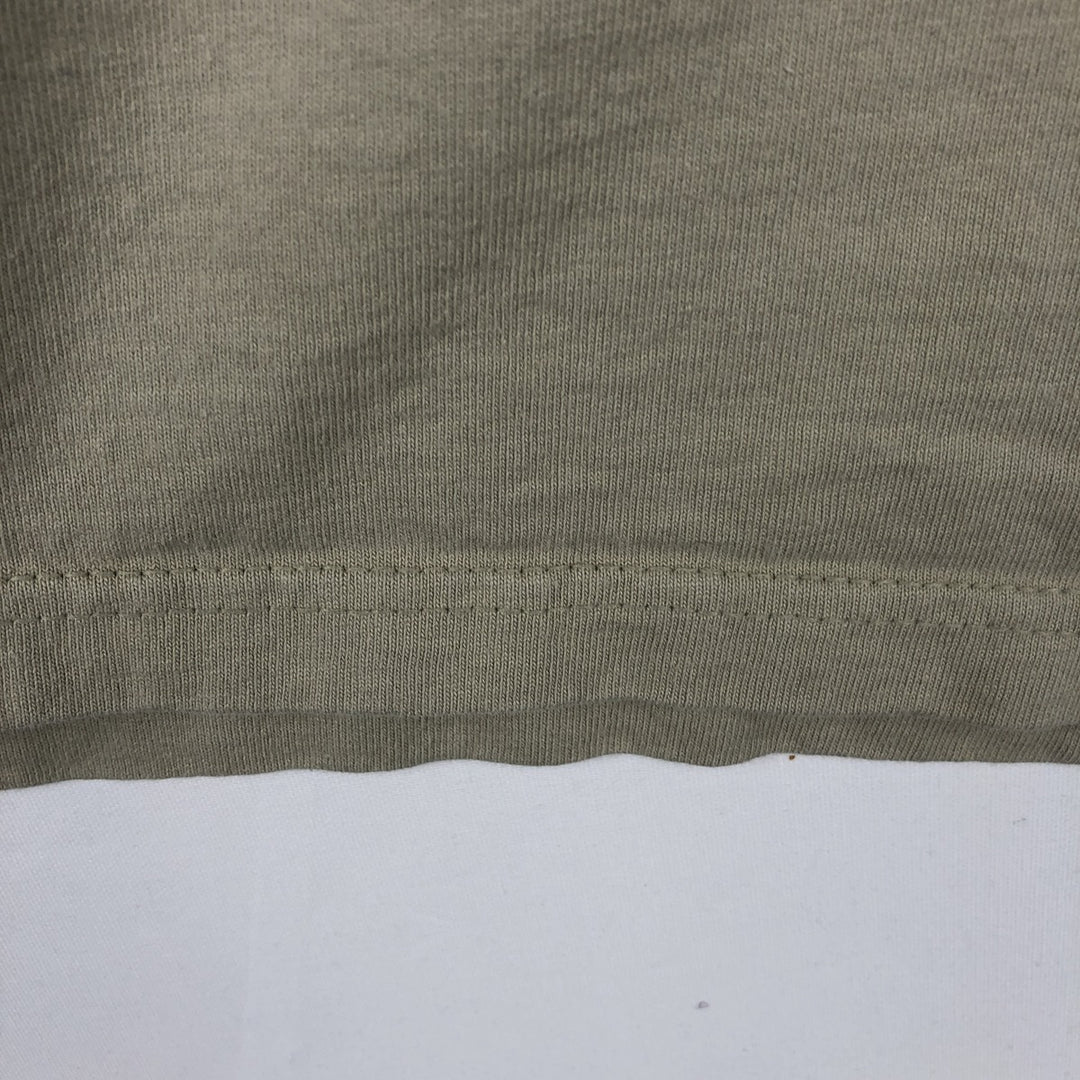 90'S Jansport Bear Pattern Long-Sleeve T-Shirt, Made in USA, Men's Size L (Equivalent), Vintage cotton Beige type Vintage Second Hand