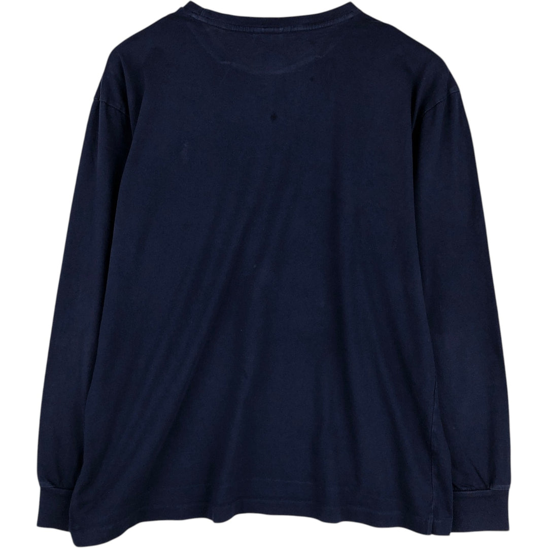 Ralph Lauren POLO by Ralph Lauren long-sleeved T-shirt, men's size L cotton navy blue type Vintage Second Hand