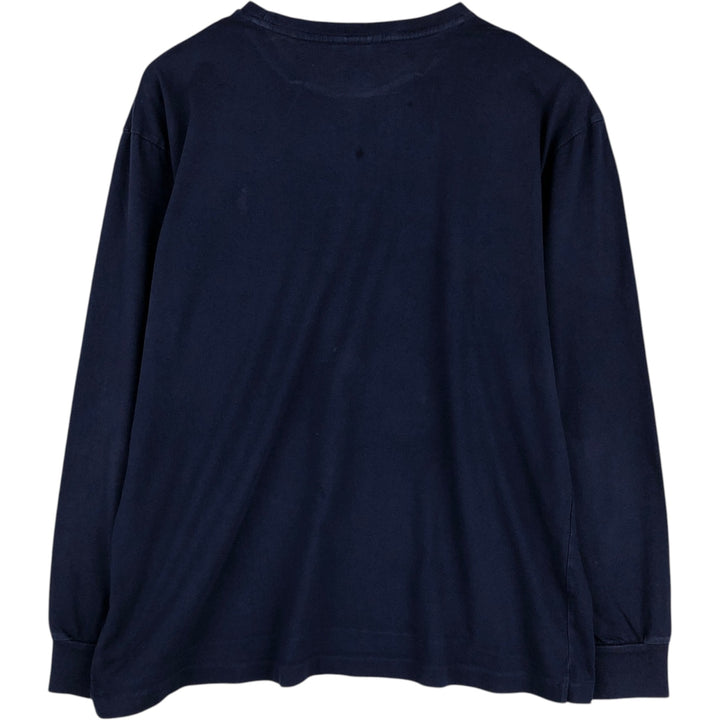 Ralph Lauren POLO by Ralph Lauren long-sleeved T-shirt, men's size L cotton navy blue type Vintage Second Hand