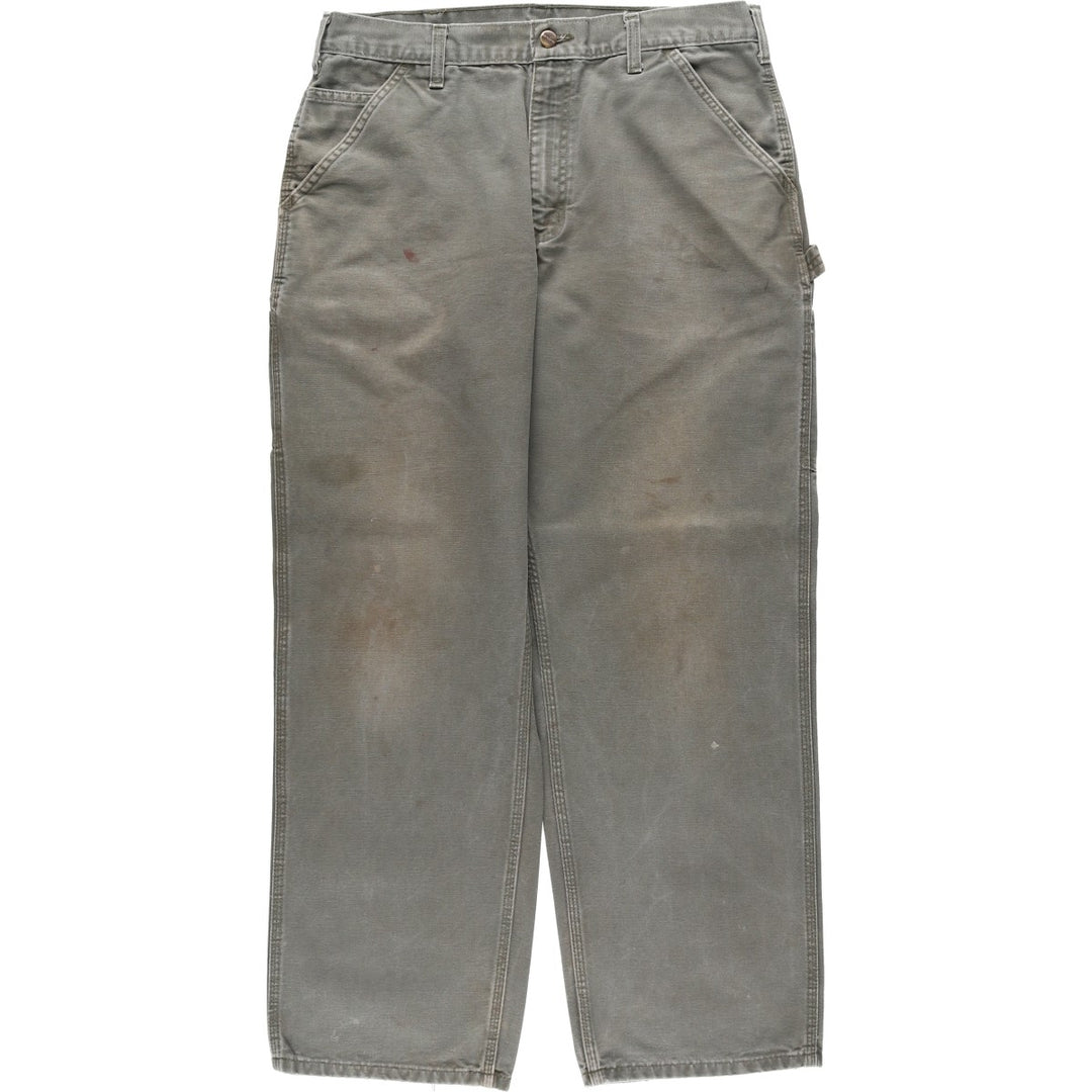Carhartt Dungaree Fit Duck Painter Pants, Men's, W35 equivalent cotton Khaki type Vintage Second Hand