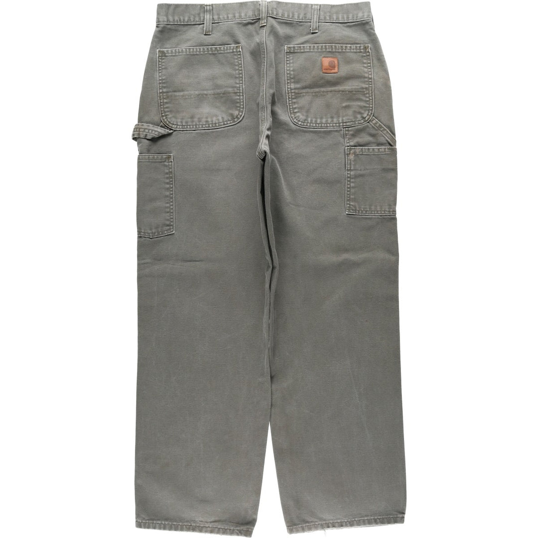 Carhartt Dungaree Fit Duck Painter Pants, Men's, W35 equivalent cotton Khaki type Vintage Second Hand
