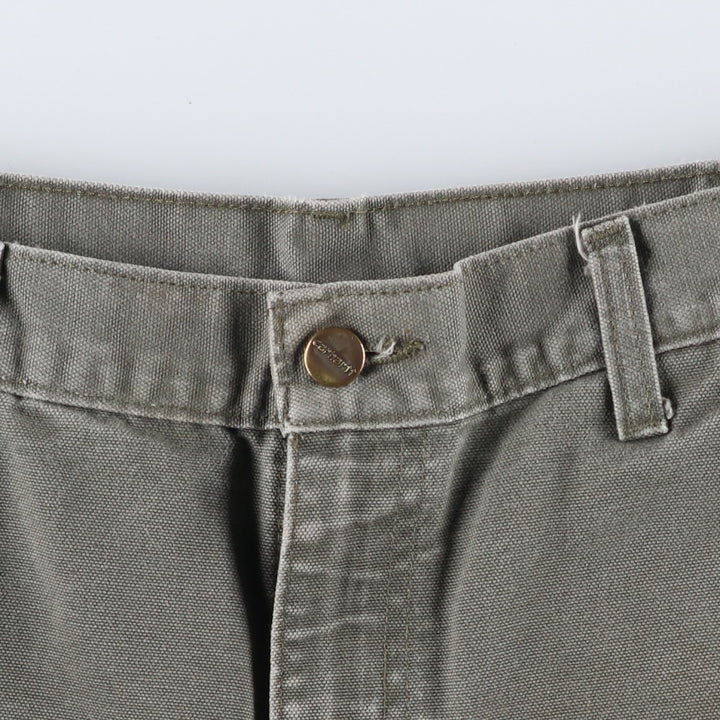 Carhartt Dungaree Fit Duck Painter Pants, Men's, W35 equivalent cotton Khaki type Vintage Second Hand