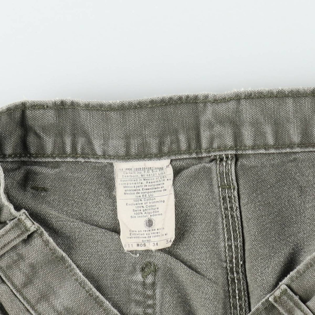 Carhartt Original Dungaree Fit Duck Painter Pants, Men's, Size 34 cotton Khaki type Vintage Second Hand