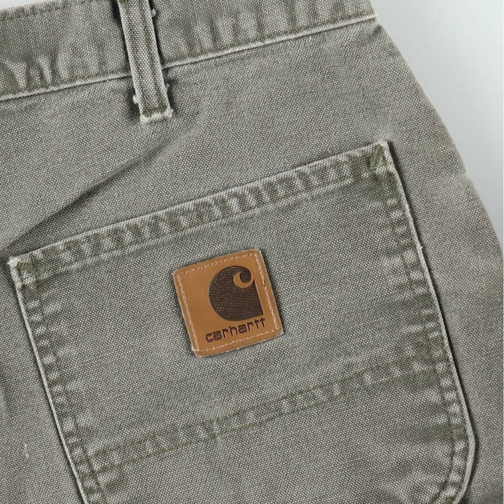 Carhartt Original Dungaree Fit Duck Painter Pants, Men's, Size 34 cotton Khaki type Vintage Second Hand