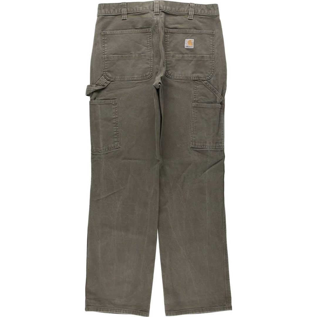 Carhartt Relaxed Fit Duck Painter Pants, Men's, Size W34 (approx.), Zipper Fly cotton Khaki type Vintage Second Hand