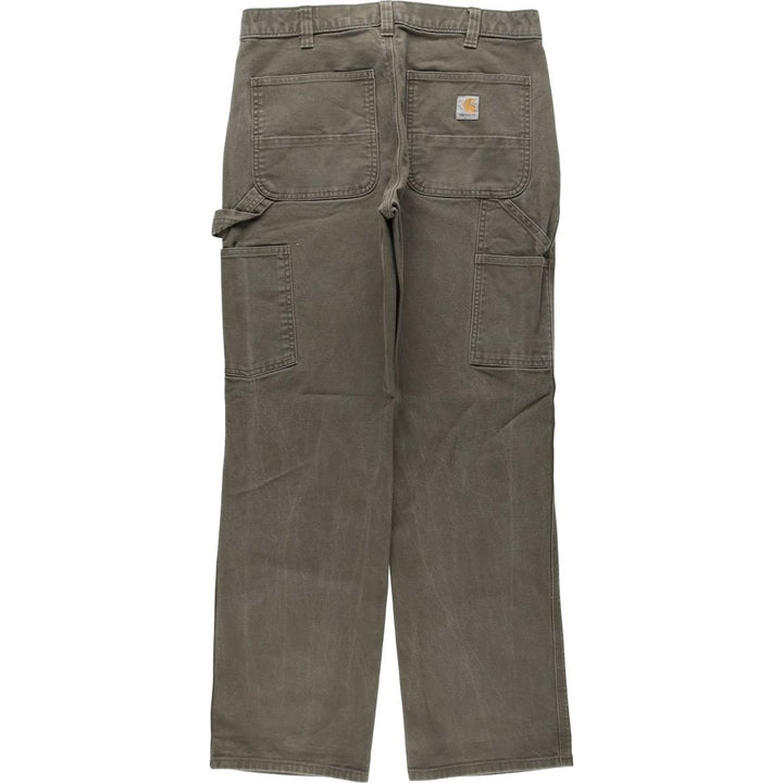 Carhartt Relaxed Fit Duck Painter Pants, Men's, Size W34 (approx.), Zipper Fly cotton Khaki type Vintage Second Hand