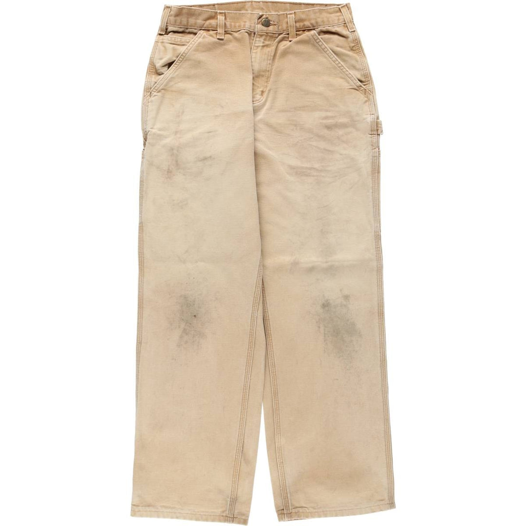 Carhartt Original Dungaree Fit Duck Painter Pants, Men's, W30 equivalent cotton Beige type Vintage Second Hand