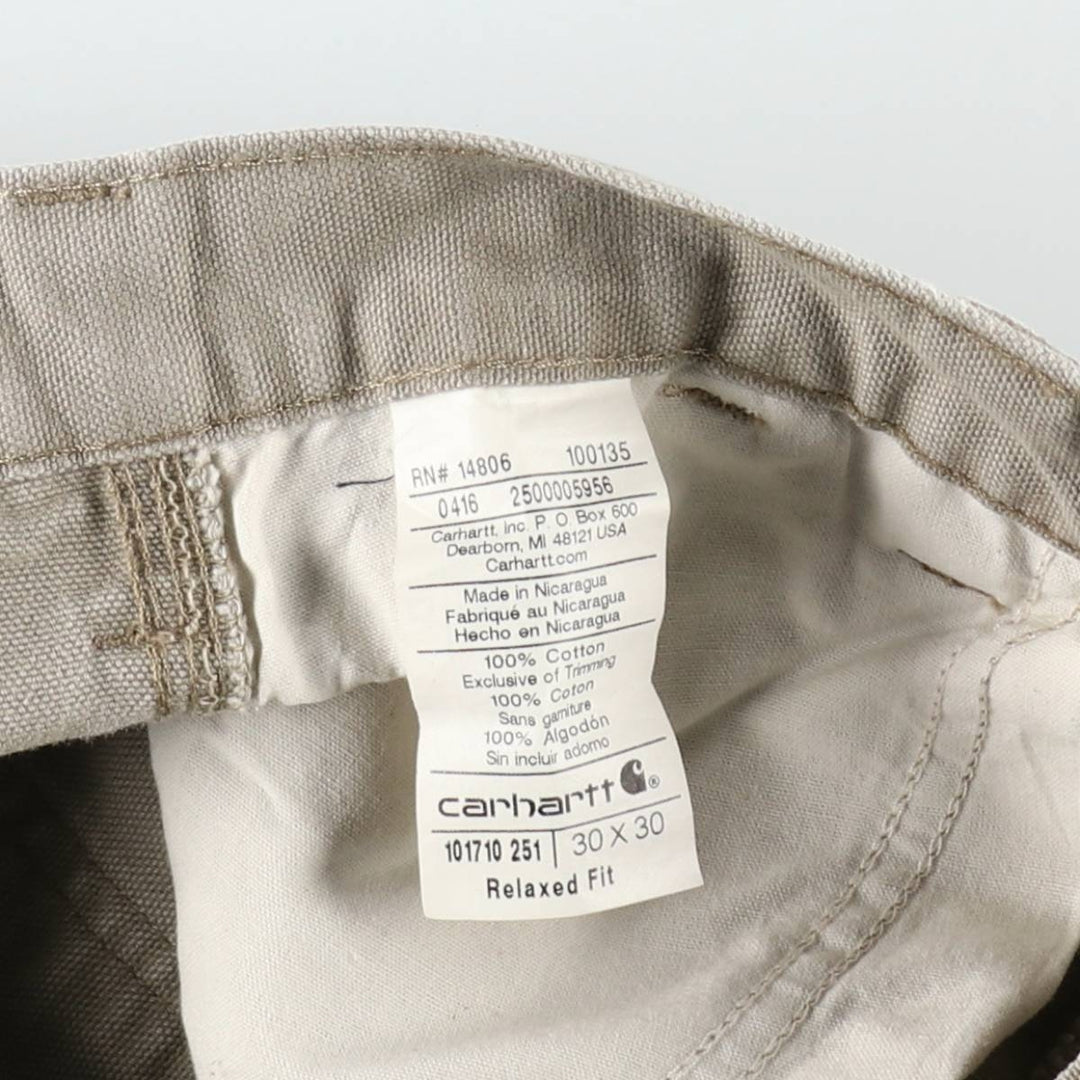 Carhartt Relaxed Fit Duck Painter Pants, Men's, W31 equivalent cotton Khaki type beige Vintage Second Hand