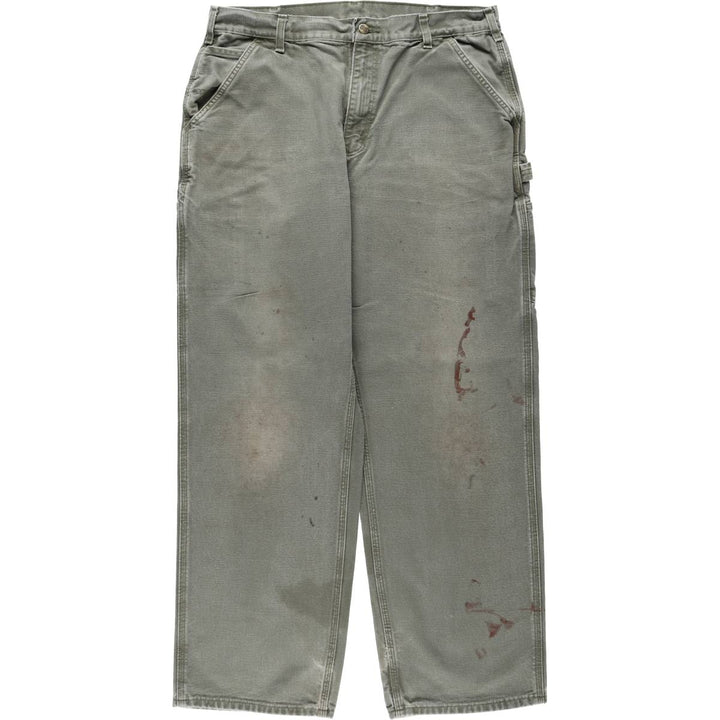 Carhartt Loose Original Fit Duck Painter Pants, Men's, W34 equivalent cotton Khaki type Vintage Second Hand