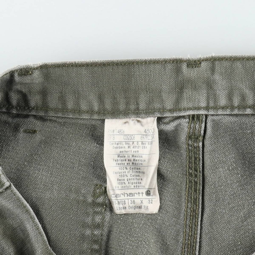 Carhartt Loose Original Fit Duck Painter Pants, Men's, W34 equivalent cotton Khaki type Vintage Second Hand