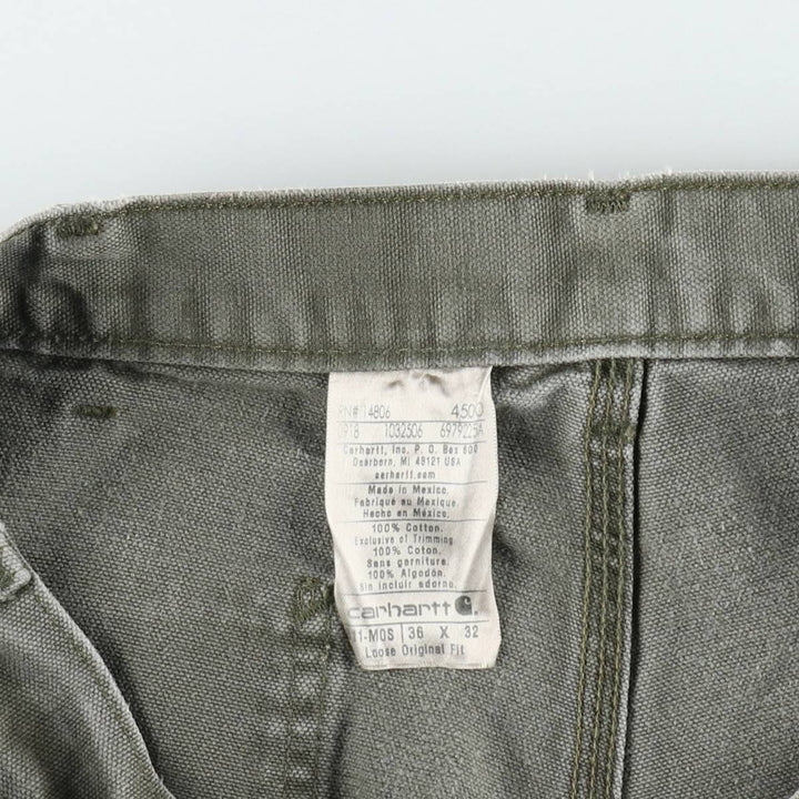 Carhartt Loose Original Fit Duck Painter Pants, Men's, W34 equivalent cotton Khaki type Vintage Second Hand