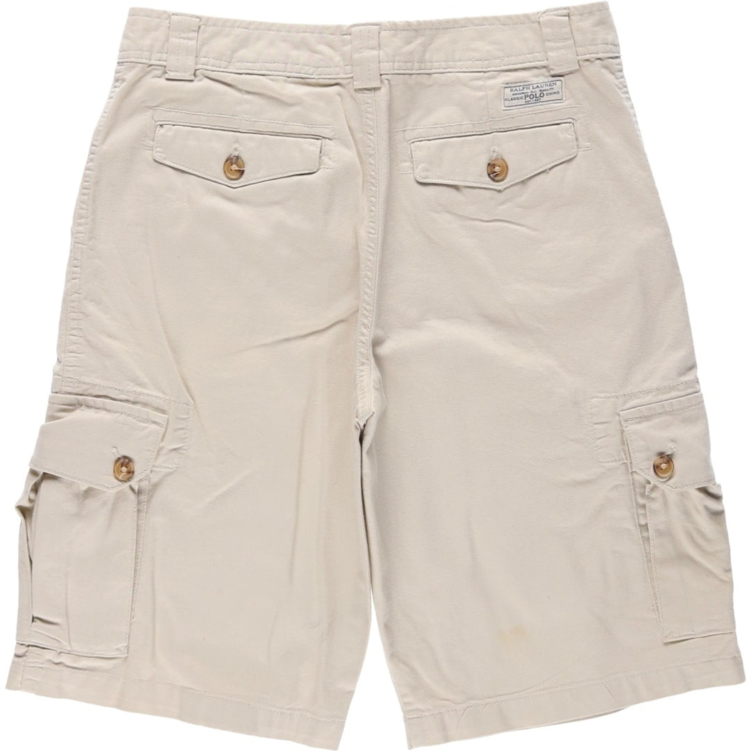 Ralph Lauren POLO RALPH LAUREN cargo shorts, women's size L (equivalent to W30). unclear Beige type Vintage Second Hand