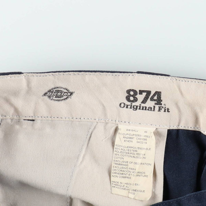 Dickies 874 Original Fit Work Pants, Men's, Size W34 polyester black type Vintage Second Hand