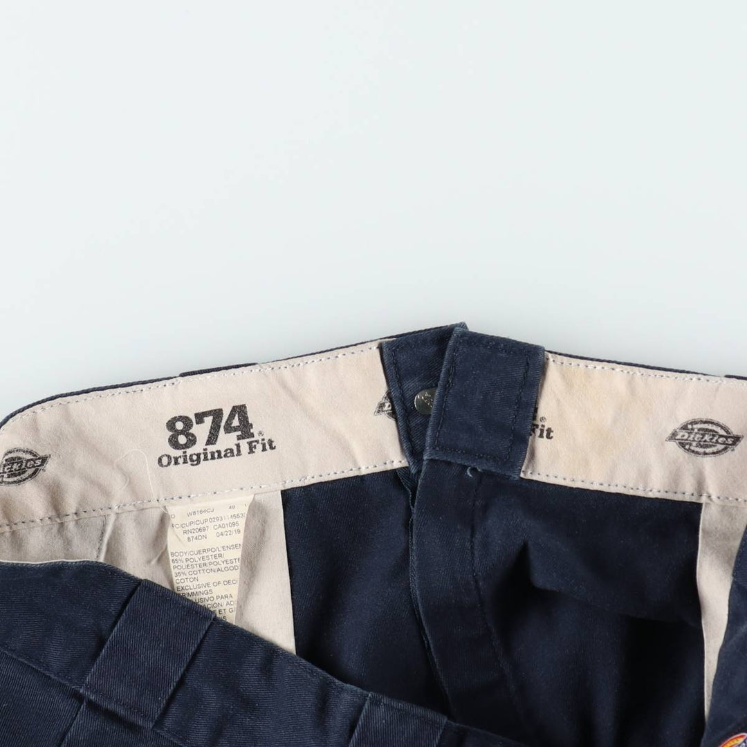 Dickies 874 Original Fit Work Pants, Men's, Size W34 polyester black type Vintage Second Hand
