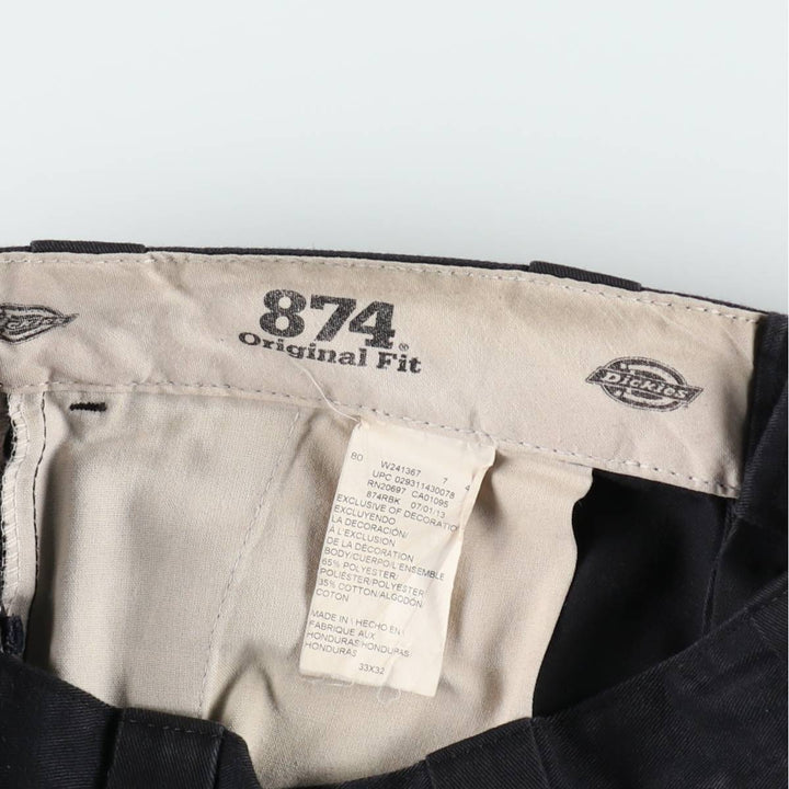 Dickies 874 Original Fit Work Pants, Men's, Size W33 polyester black type Vintage Second Hand