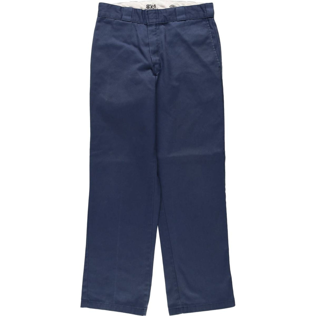 Dickies 874 Original Fit Work Pants for Men, W32 equivalent polyester navy blue type Vintage Second Hand