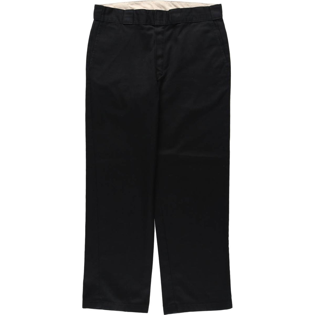Dickies Men's Work Pants, Size W35 polyester black type Vintage Second Hand
