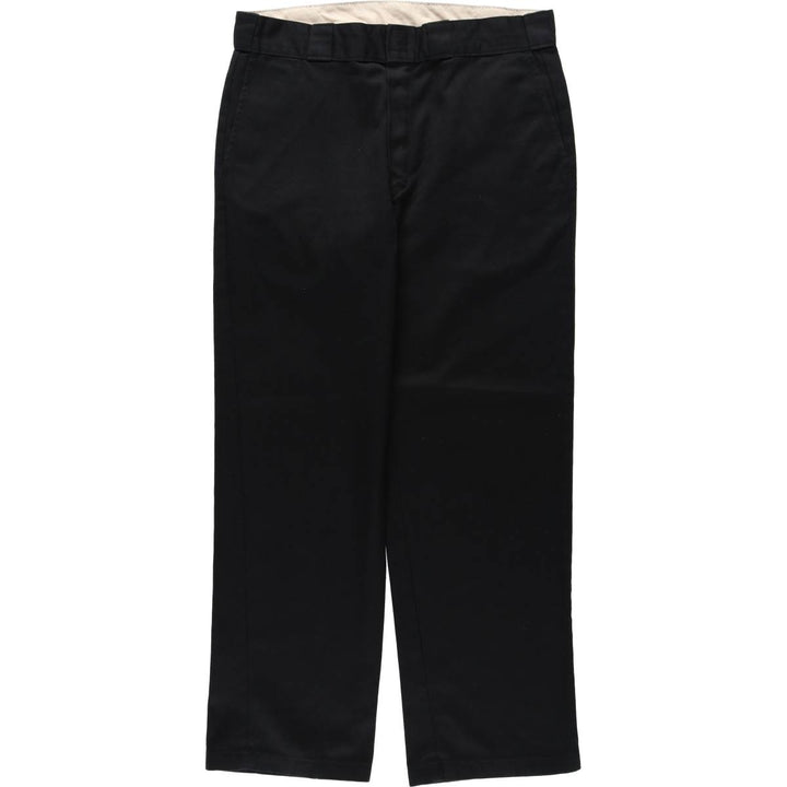 Dickies Men's Work Pants, Size W35 polyester black type Vintage Second Hand