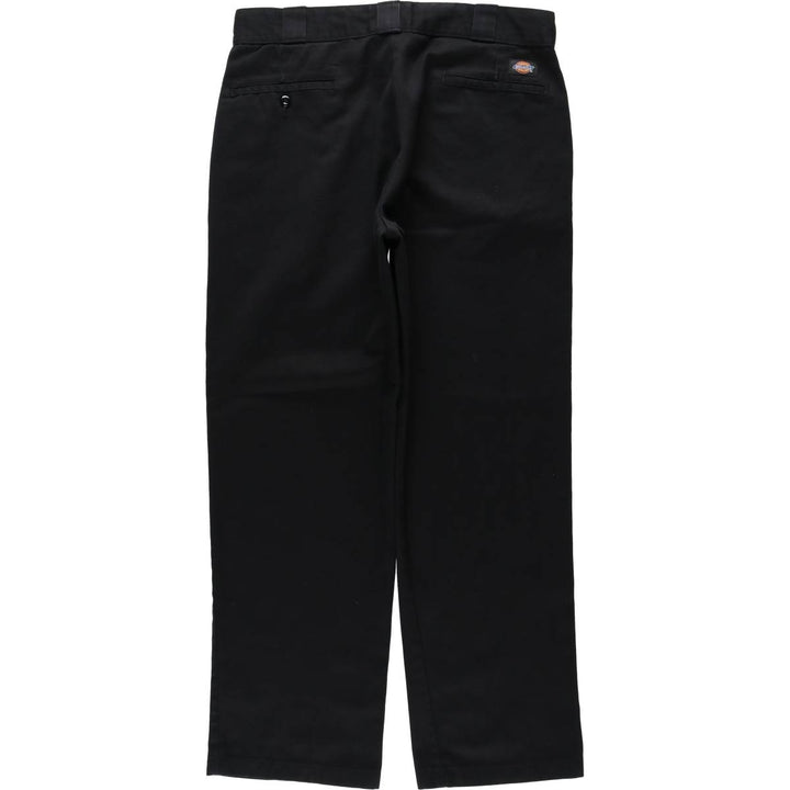 Dickies Men's Work Pants, Size W35 polyester black type Vintage Second Hand