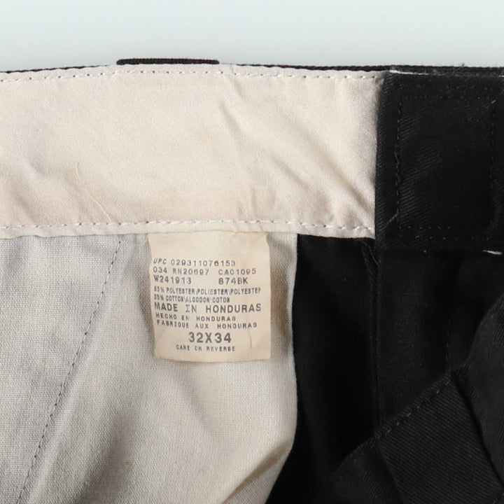 Dickies Work Pants Men's W32 equivalent polyester black type Vintage Second Hand