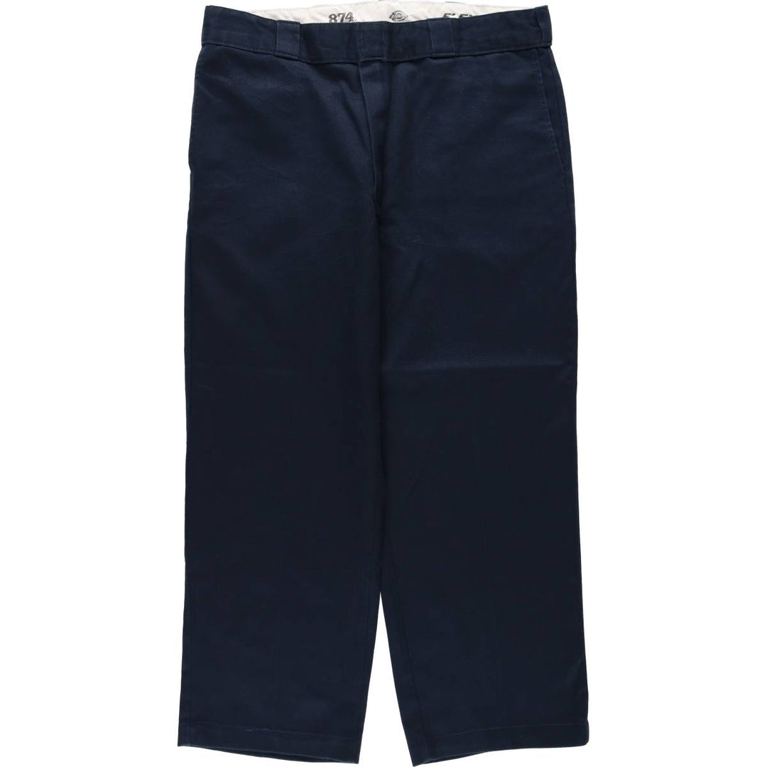 Dickies 874 Original Fit FLEX Work Pants, Men's W35 equivalent. polyester navy blue type Vintage Second Hand