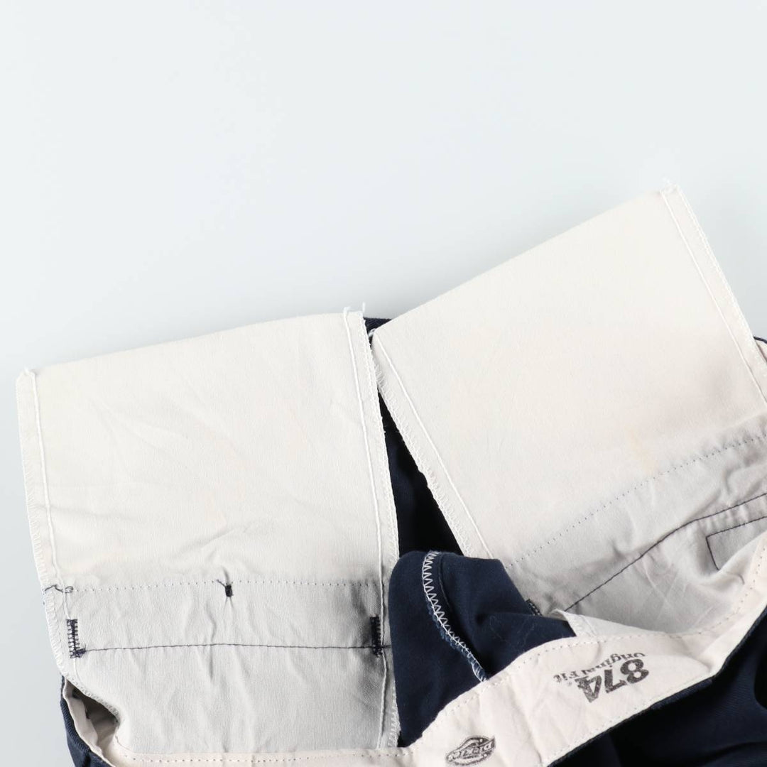 Dickies 874 Original Fit FLEX Work Pants, Men's W35 equivalent. polyester navy blue type Vintage Second Hand