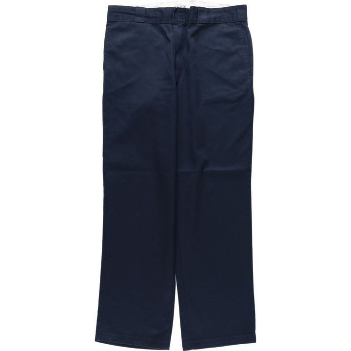 Dickies FLEX Work Pants, Men's W35 (approx.) polyester navy blue type Vintage Second Hand