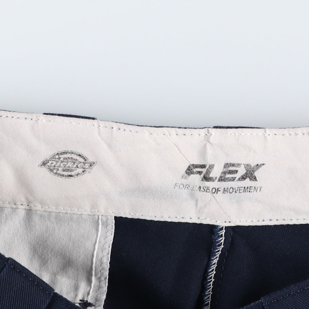 Dickies FLEX Work Pants, Men's W35 (approx.) polyester navy blue type Vintage Second Hand