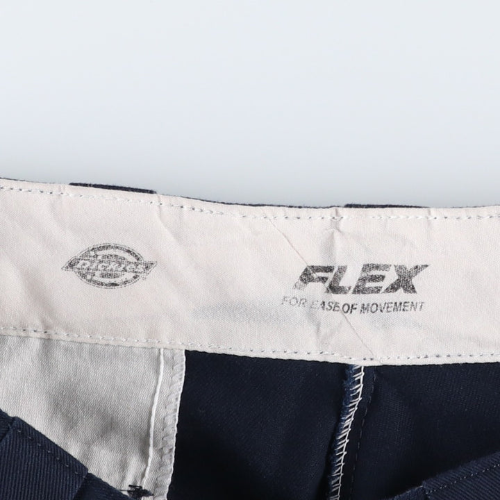 Dickies FLEX Work Pants, Men's W35 (approx.) polyester navy blue type Vintage Second Hand