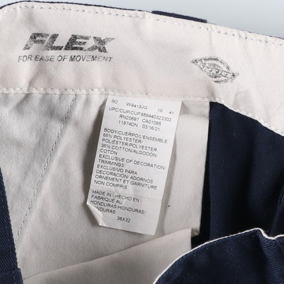 Dickies FLEX Work Pants, Men's W35 (approx.) polyester navy blue type Vintage Second Hand