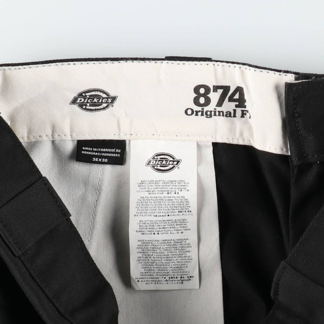 Dickies 874 Original Fit Work Pants, Men's, Size W35 polyester black type Vintage Second Hand