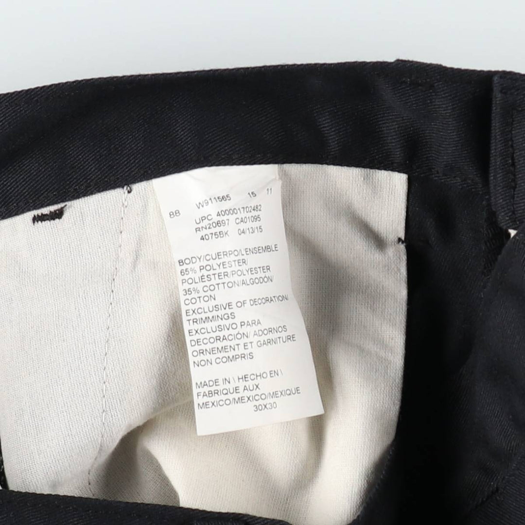 Men's work pants, equivalent to size W31. cotton black type Vintage Second Hand