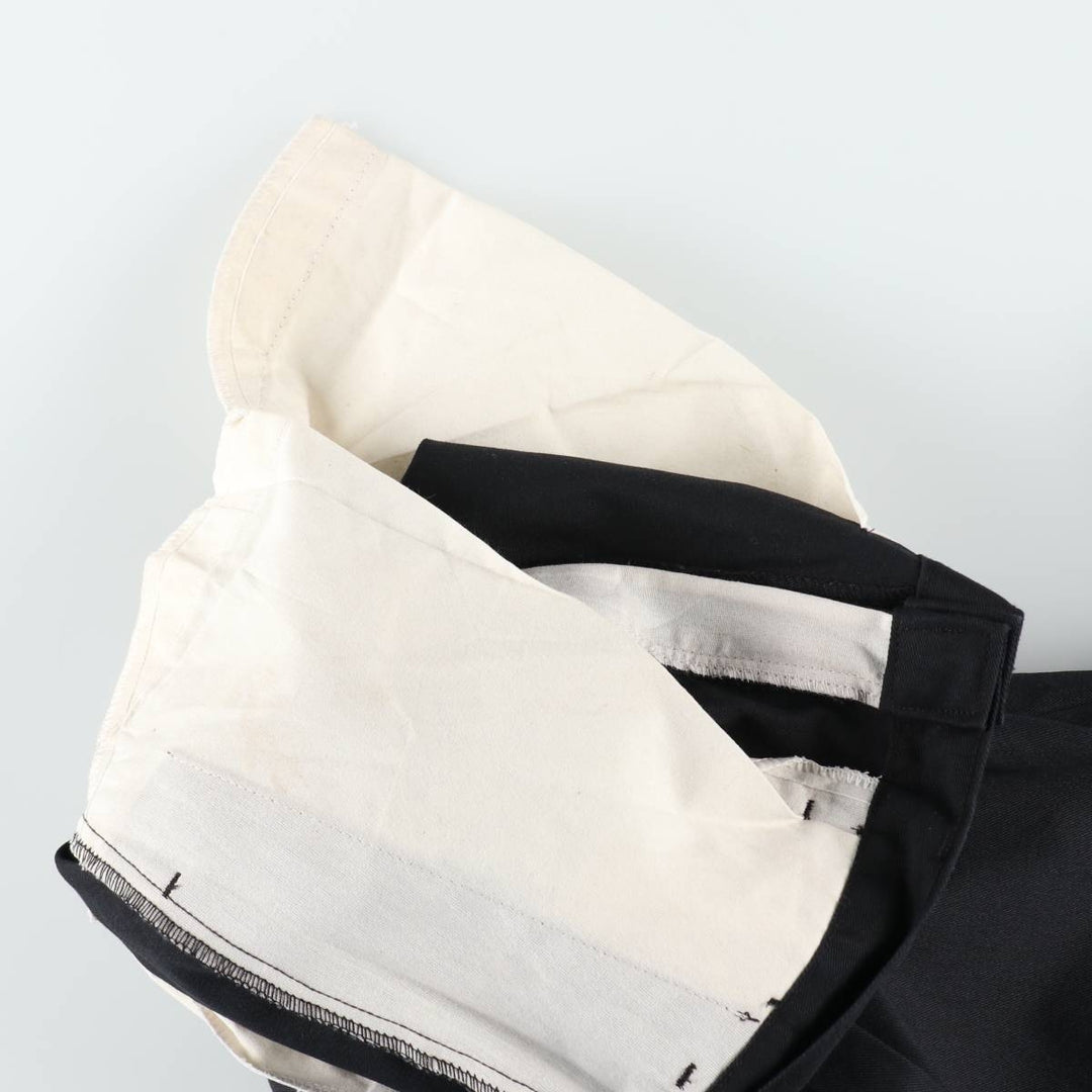 Men's work pants, equivalent to size W31. cotton black type Vintage Second Hand
