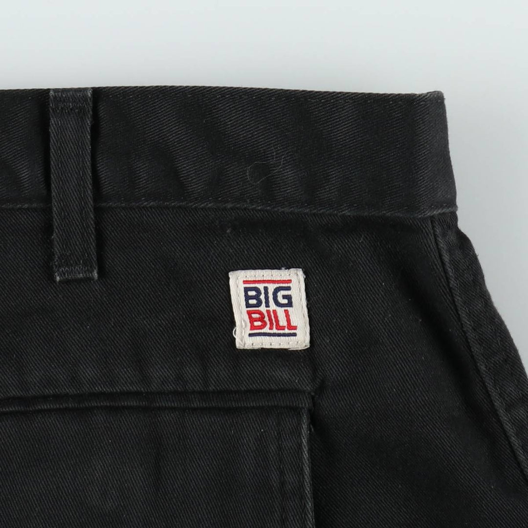 BIG BILL Cargo Work Pants, Made in Canada, Men's Size W34 (approx.) polyester black type Vintage Second Hand