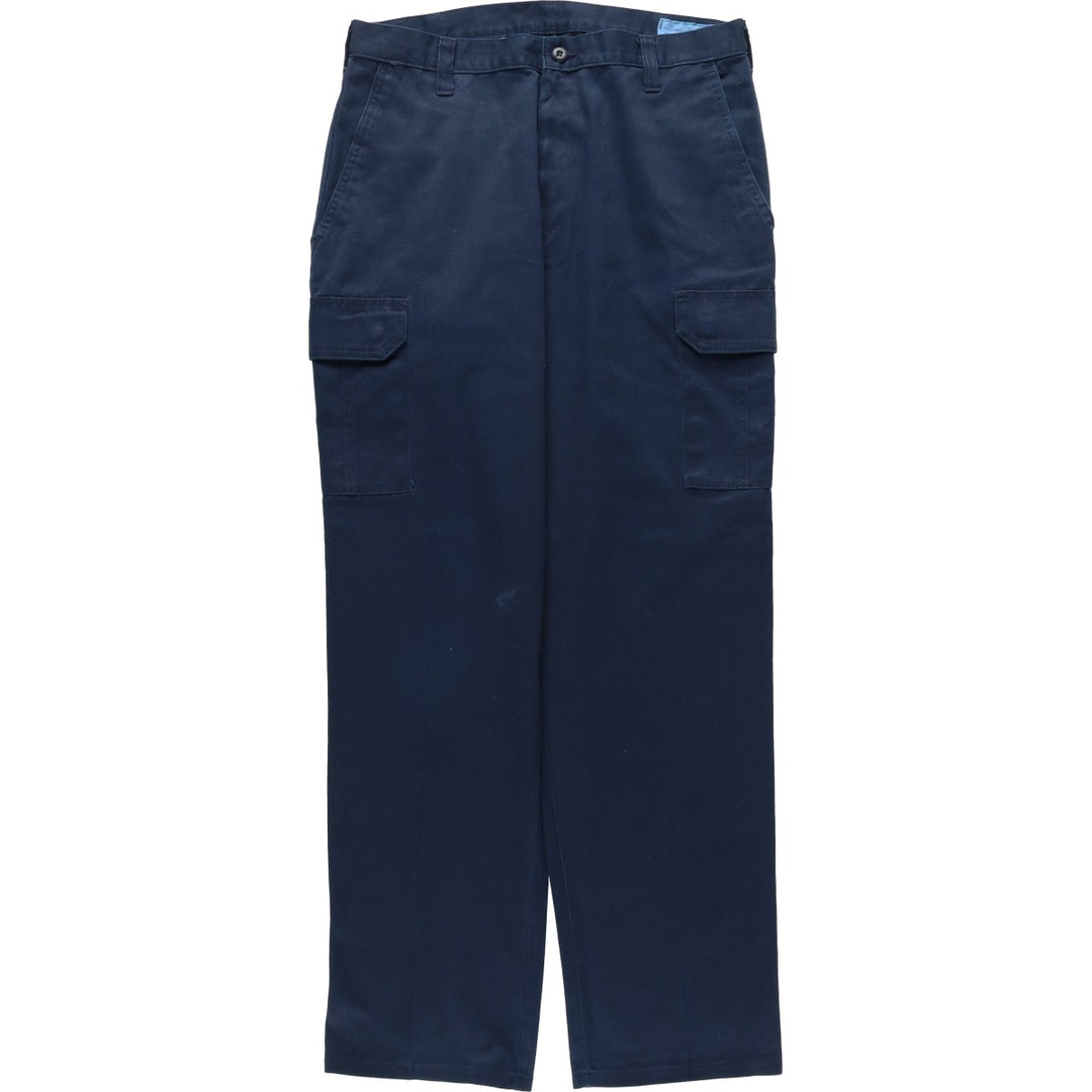 CINTAS Work Pants, Men's, Size W34 (approx.) polyester navy blue type Vintage Second Hand