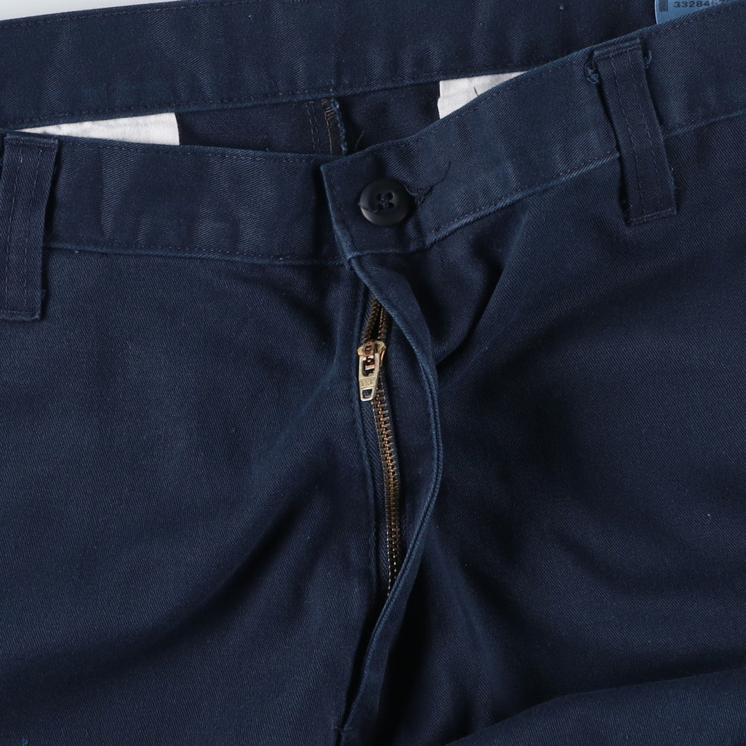 CINTAS Work Pants, Men's, Size W34 (approx.) polyester navy blue type Vintage Second Hand