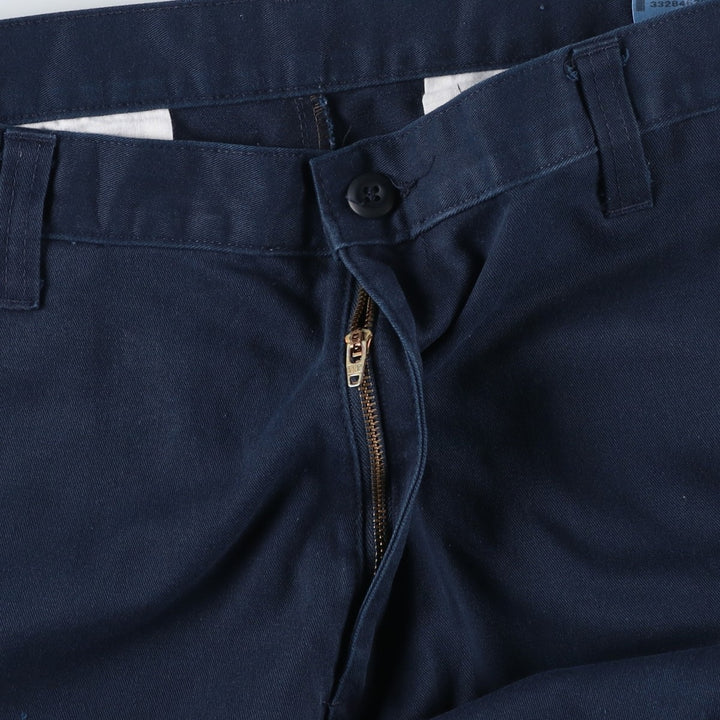 CINTAS Work Pants, Men's, Size W34 (approx.) polyester navy blue type Vintage Second Hand